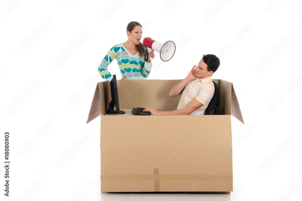 Chat box couple quarrel