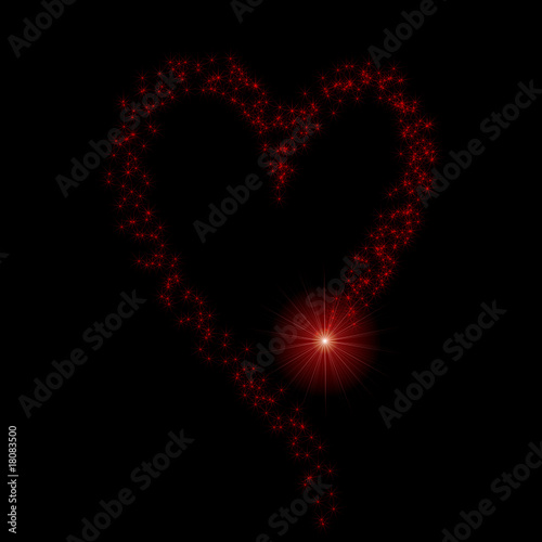 liebes-feuerwerk herz rot