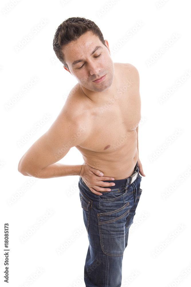man with pain in his back man with pain in his back