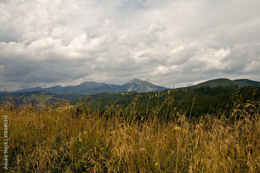 Fototapeta premium mountain landscape with storm clouds