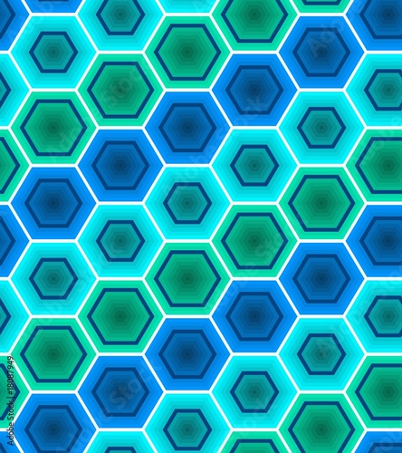 Green-blue tiles. Seamless vector pattern