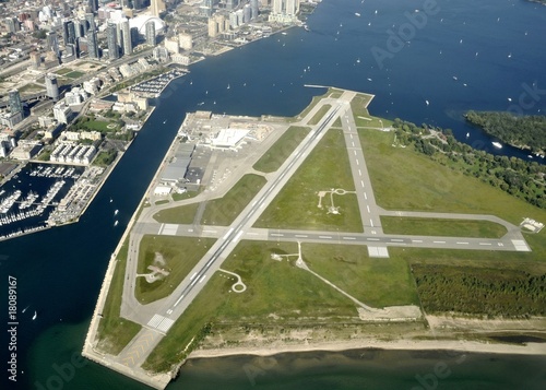 aerial view of the Billy Bishop Toronto City Airport