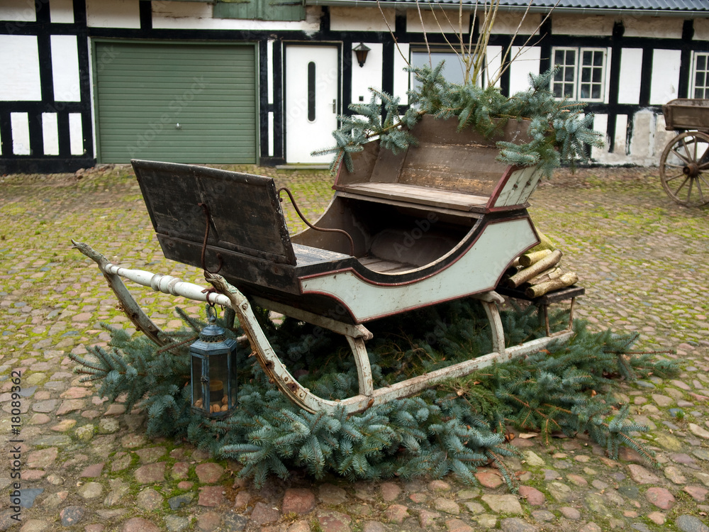Traditional Santa Christmas sleigh