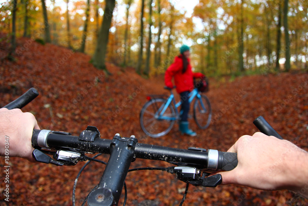 Naklejka premium Biking