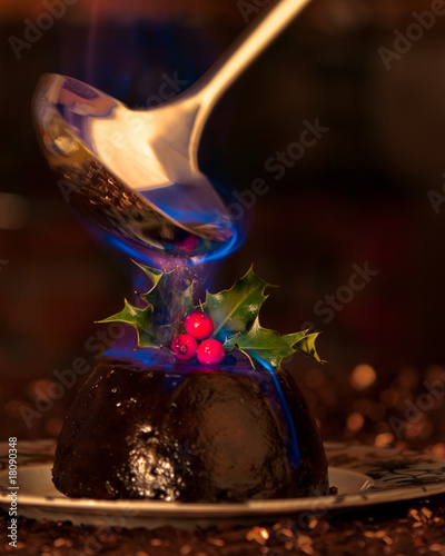 Flaming Christmas Pudding