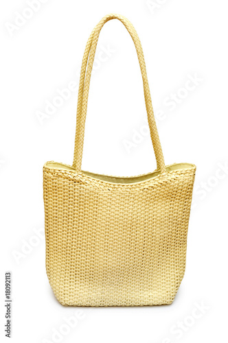 Woven bag isolated on the white background