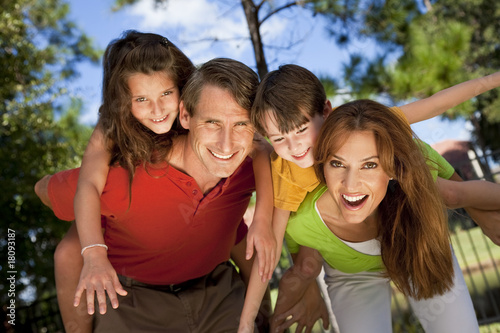 Modern Family Having Fun In A Park © Darren Baker