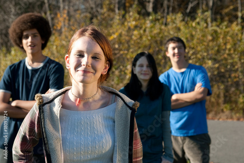 Ethnic teen friends