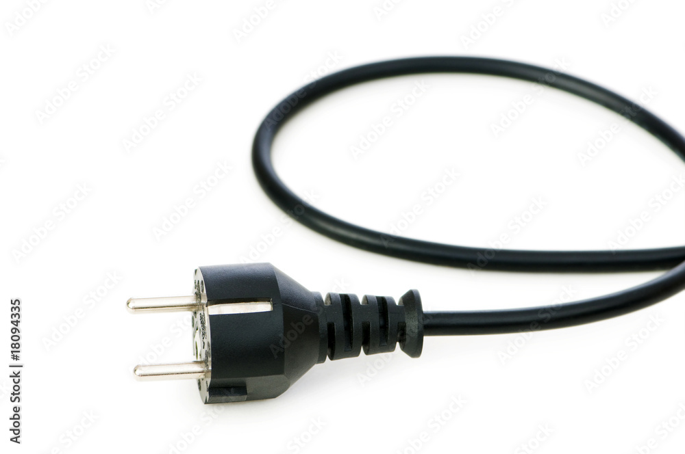 Electric plug isolated on the white background Electric plug isolated on the white background