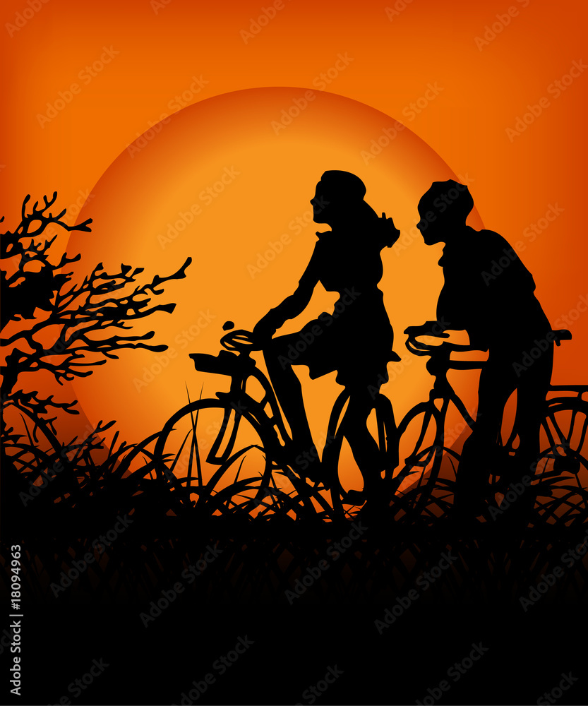 Obraz premium couple in the sunset