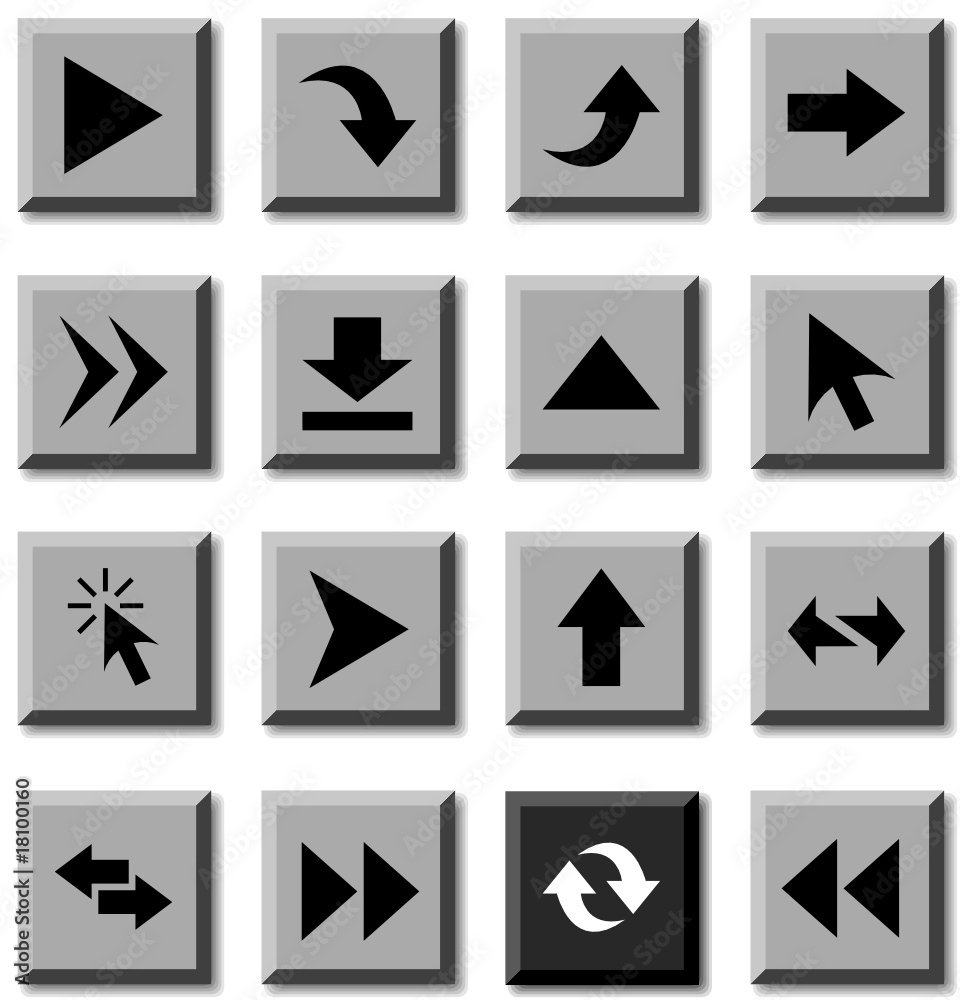 Arrows icon set. Vector illustration. Arrows icon set. Vector illustration.
