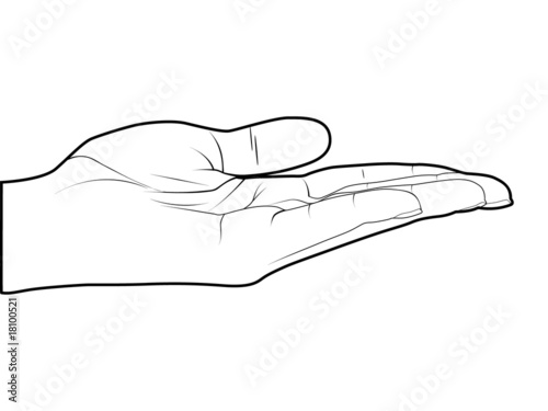 Empty hand vector illustration