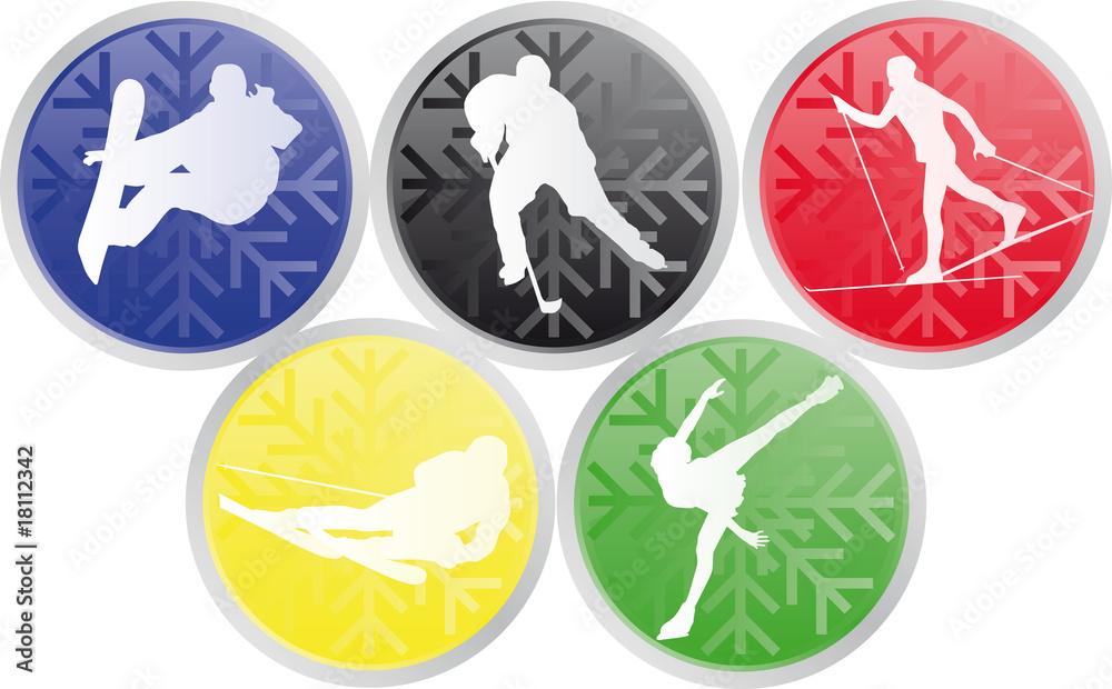 Fototapeta premium Winter olympic sports icons