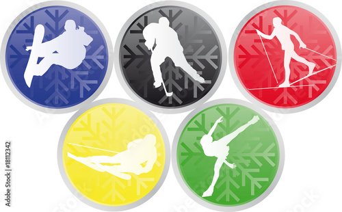 Winter olympic sports icons
