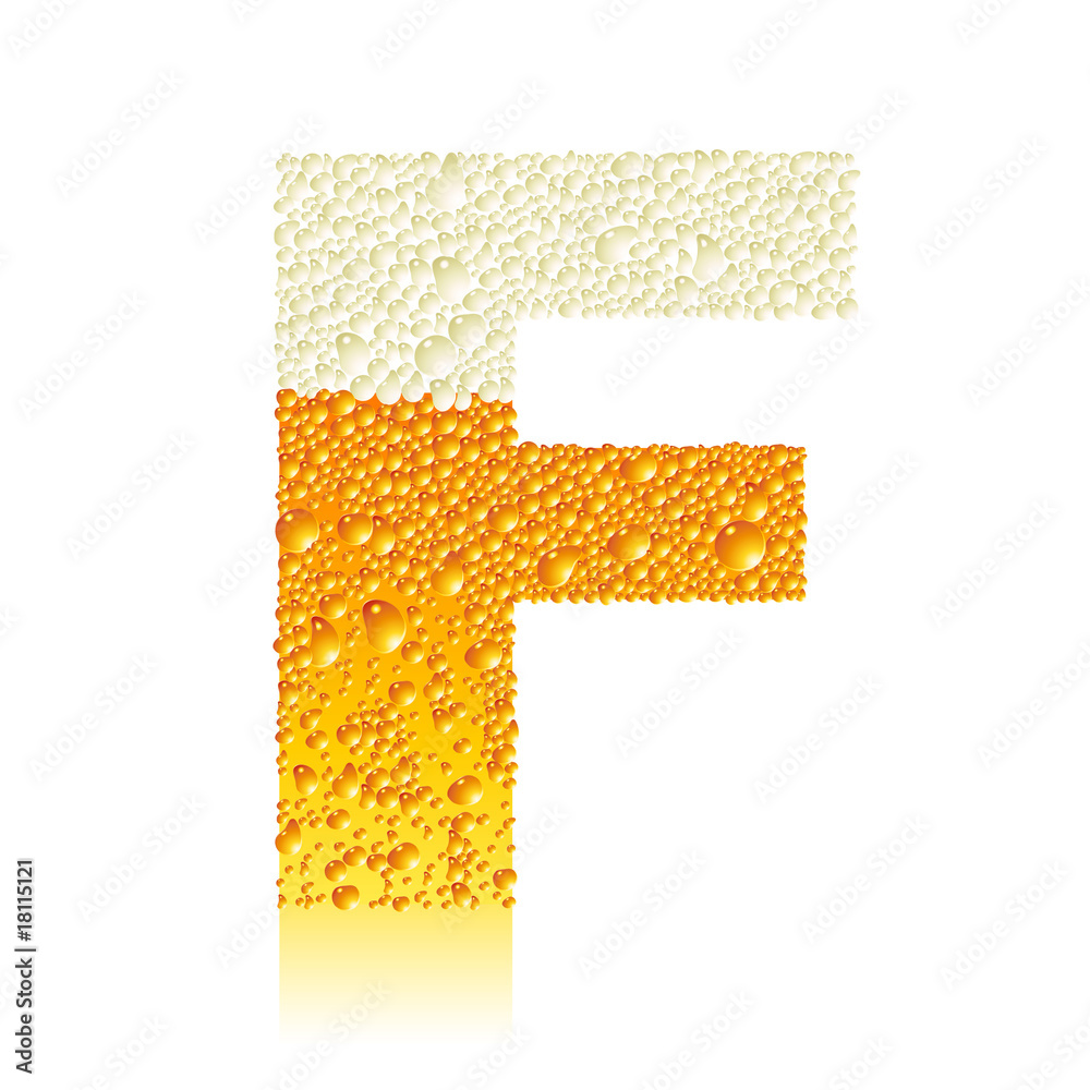 Obraz premium alphabet beer F