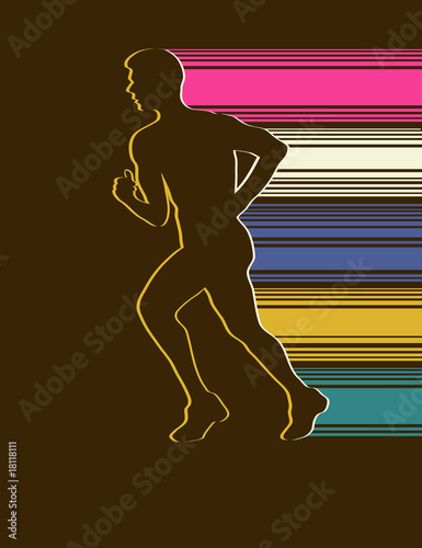 Sprint  - vector illustration with runners