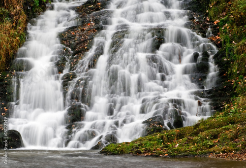 Waterfall in the autumn forest © mcsdwarken