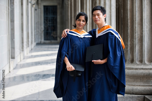 Graduates In Hallway