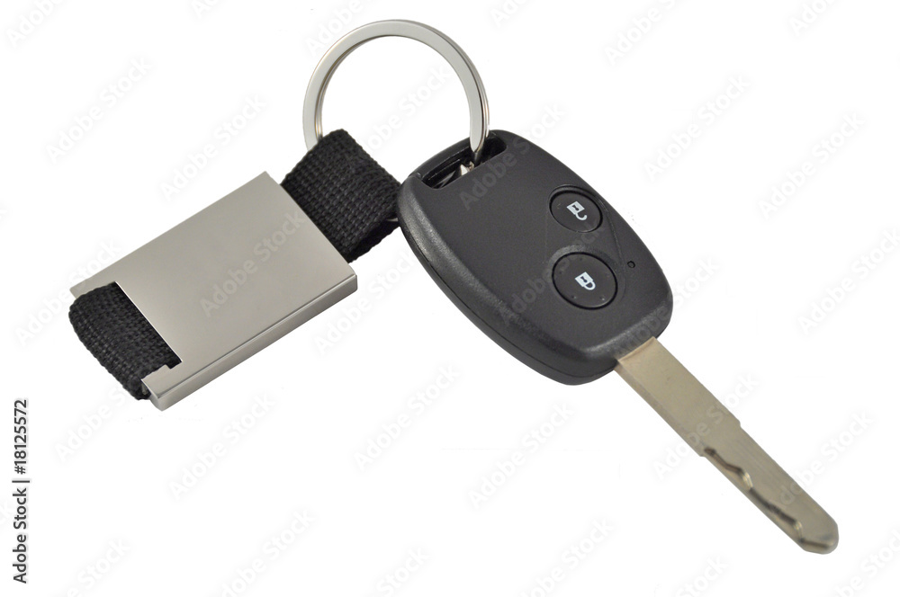 Car key with wireless on white background Car key with wireless on white background