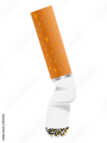 Cigarette butt vector illustration
