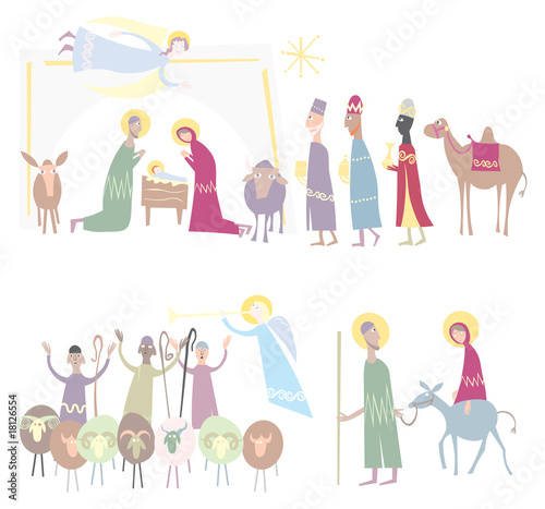 Vector Illustration Nativity Christmas