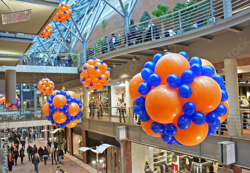 Decoration balloons in supermarket