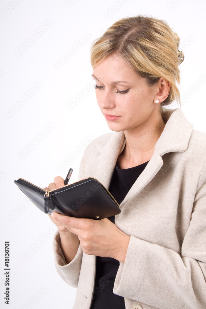 Eva schreibt Notiz Eva schreibt Notiz