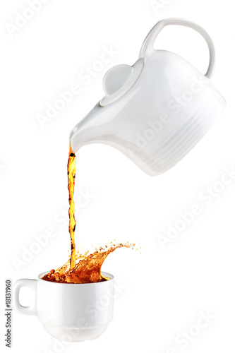 Pouring Cup Of Tea.