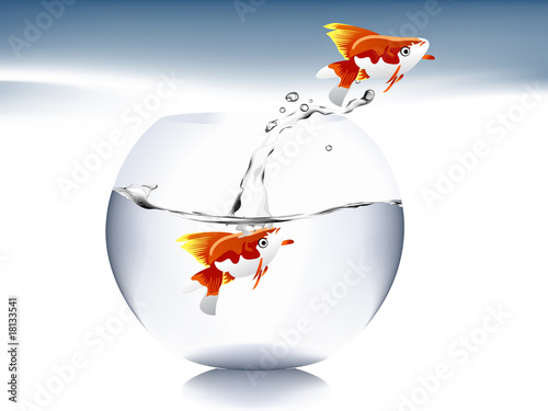 goldfish jumping