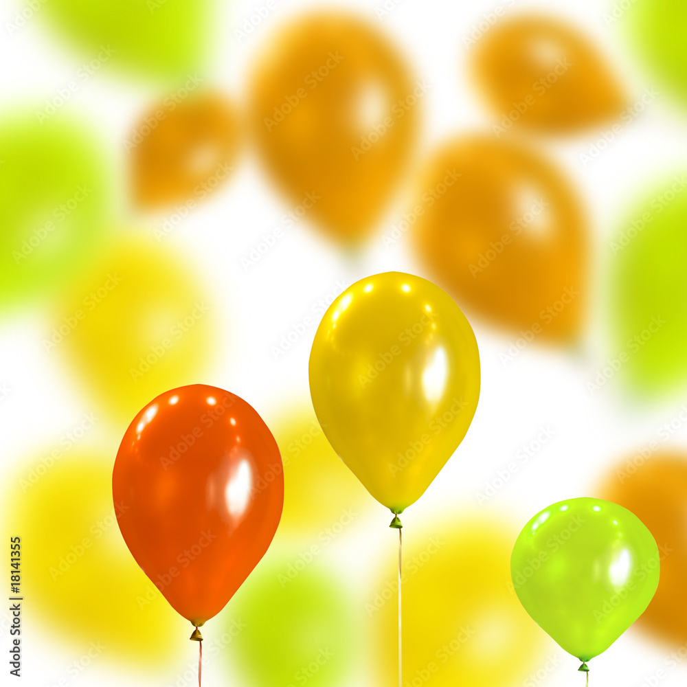 Celebratory background from multi-coloured balloons