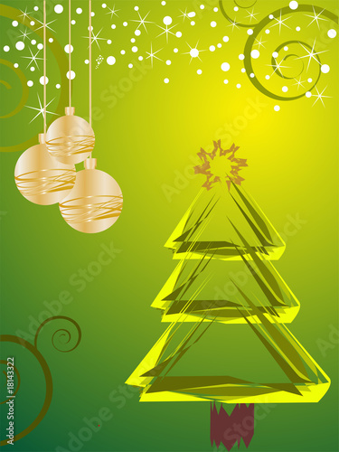 weihnachtsbaum und christbaumkugel