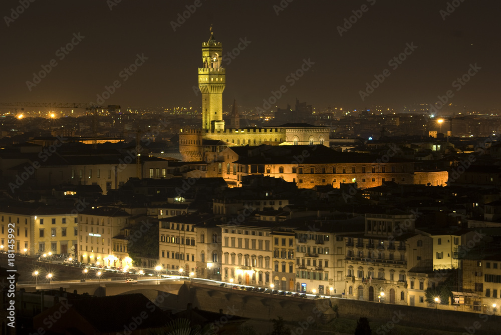 Firenze: notturna su Palazzo Vecchio 3