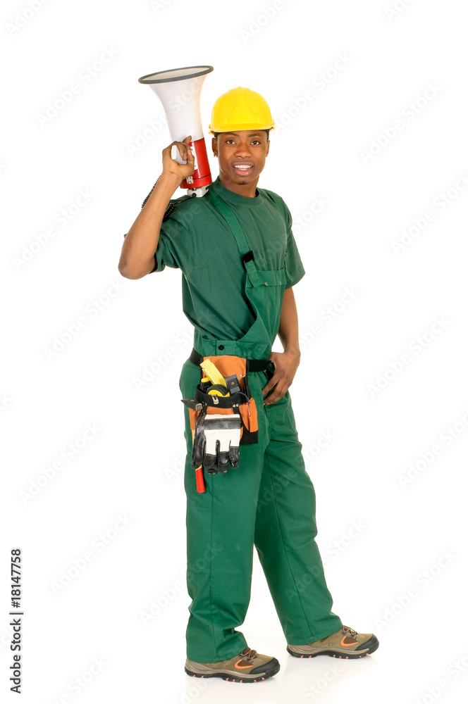Black construction worker Black construction worker