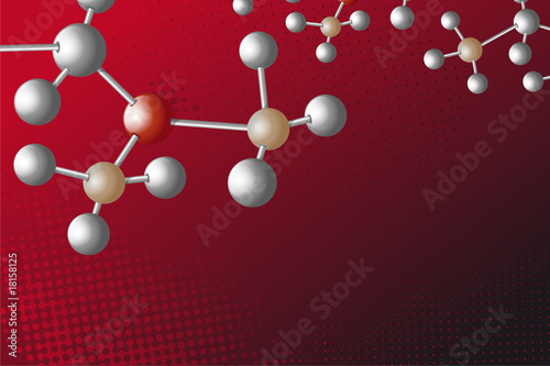 Abstract 3D molecular model - vector file