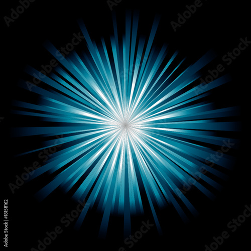 Blue sunburst background