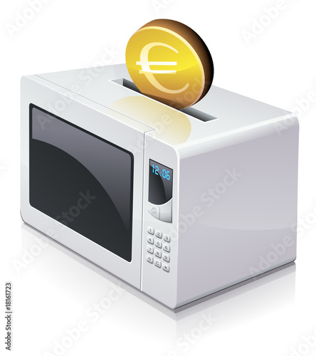 Investir en euros dans un four à micro-ondes (reflet)