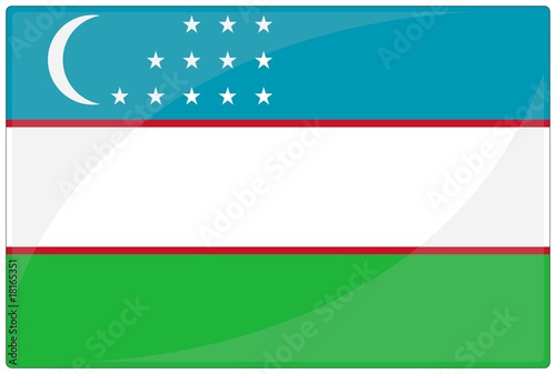 drapeau glassy ouzbékistan uzbekistan flag