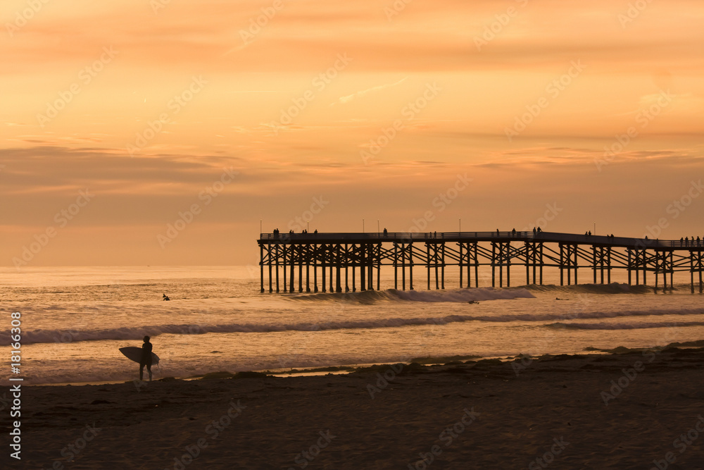 California Boardwalk at Sunset