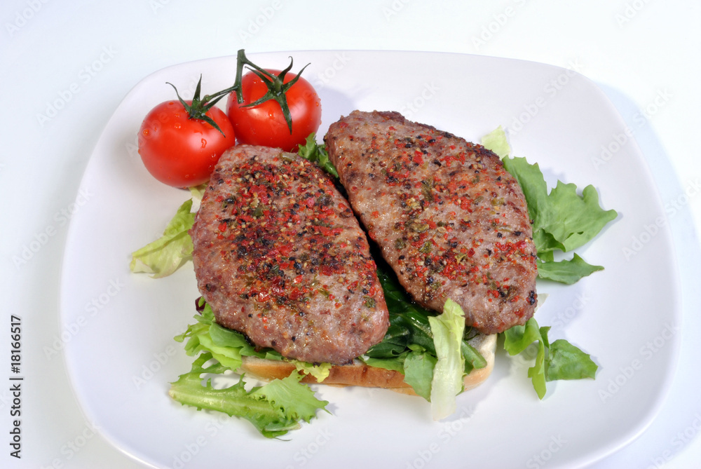fresh peppered lamb grill steak and organic tomato fresh peppered lamb grill steak and organic tomato