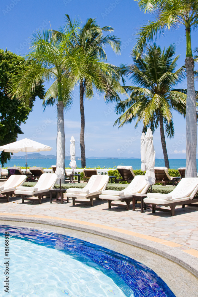 Fototapeta premium Beach on a sunny day.