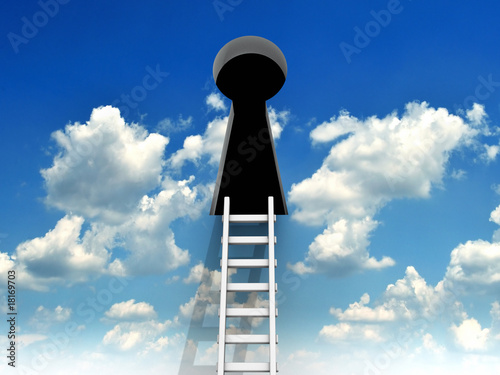 Keyhole and ladder