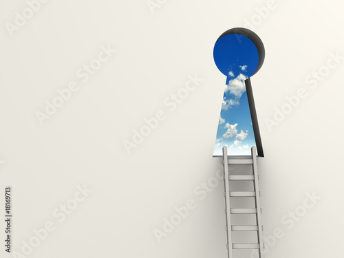 Keyhole and ladder