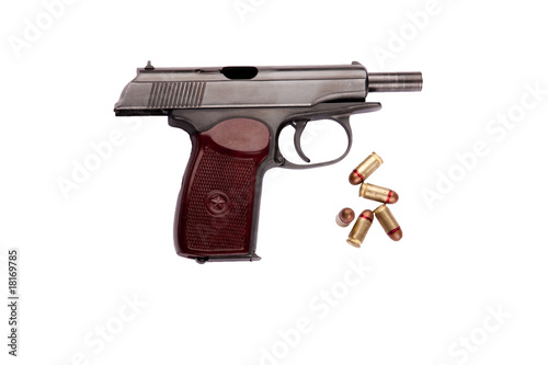 makarov pistol with bullets