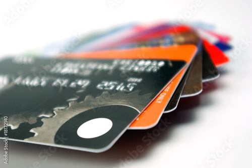 Fantail of credit cards