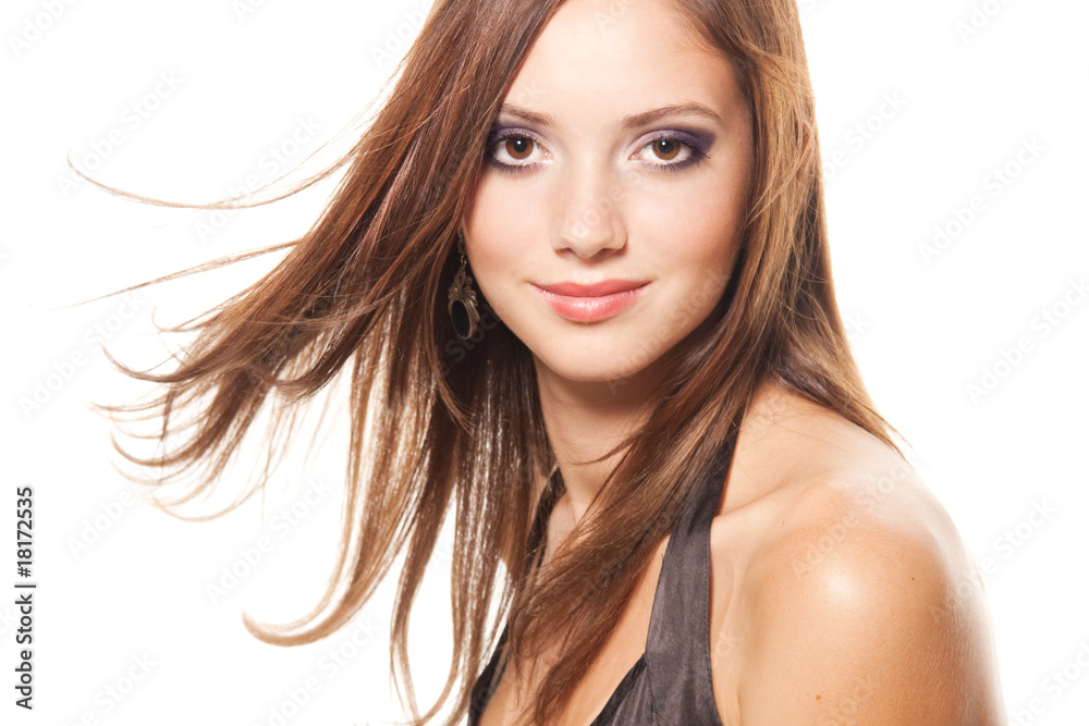 Beautiful young brunette woman Beautiful young brunette woman
