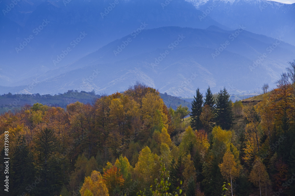 Beautiful autumn scenery in the mountains