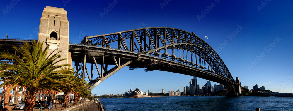 Fototapeta premium Panorama mostu Sydney Harbour Bridge Kolor