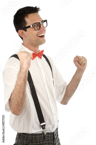 Fotografi Nerd isolated on white