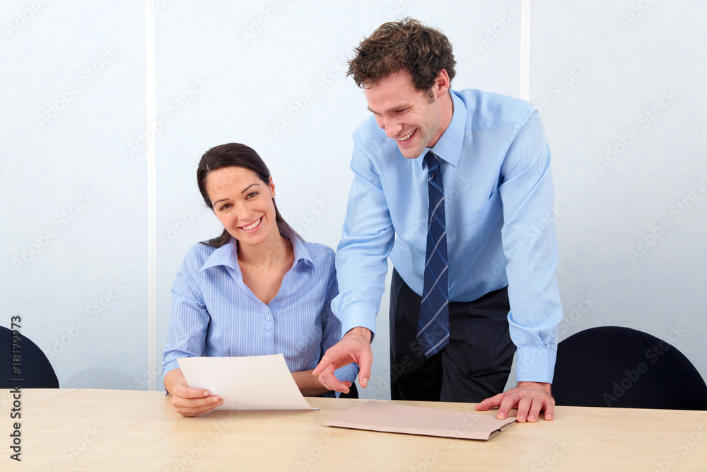 Business colleagues woman smiling at camera Business colleagues woman smiling at camera