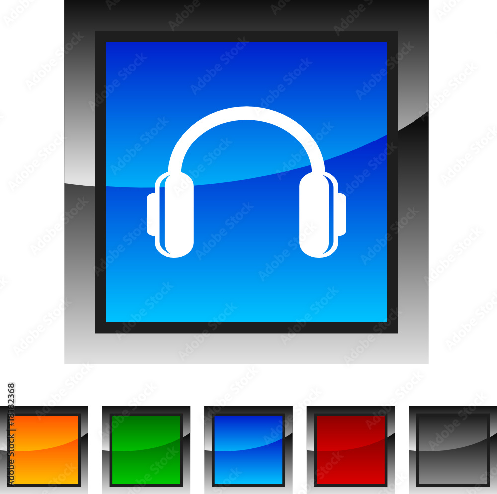headphones icon set. Vector illustration. headphones icon set. Vector illustration.
